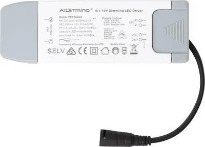 Produktbild von Treiber AID Dimmbar 1-10V 220-240V No Flicker Ausgang 21-42V 500mA 21W PE18AA42 21 W