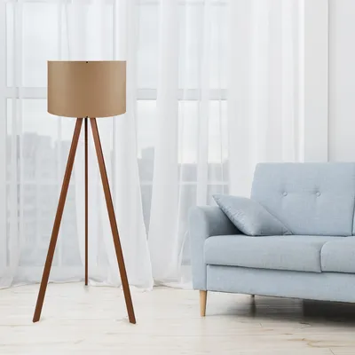 Image de Opviq, AYD- AYDAXL, Marron,Marron, Lampadaire, 38 x 140 cm, 70% MDF / 30% PVC -tissu