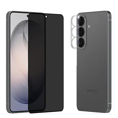 Produktbild von 1-Pack Samsung S26 Displayschutzfolie & 1-Pack Kameraschutz - Gehärtetes Glas 9H - Super Qualität 3D