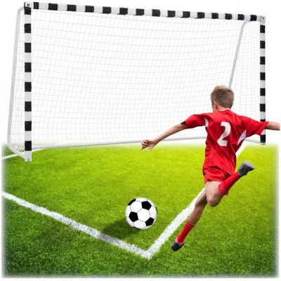 Image de Ekspand | But de football XXL - 300x200 cm - Métal - Résistant aux intempéries - Montage rapide - Grande stabilité