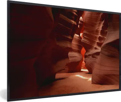 Produktbild von MuchoWow® Gerahmtes Poster Steinwände des Antelope Canyon 60x40 cm - Poster mit Schwarzem Bilderrahmen Wandposter Rahmen Foto Bilder - Printing - Wanddeko Schlafzimmer