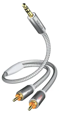 Productafbeelding van Inakustik 004100015, 3,5 mm, 2 x RCA, 1,5 meter, wit