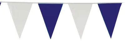 Produktbild von Wimpelkette - blau/weiß Kunststoff 10 m.