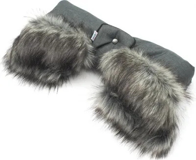 Obrázok produktu pre Rukávník na kočiar 2v1 New Baby s kožušinkou graphite