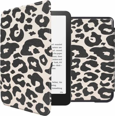 Productafbeelding van imoshion Design Slim Hard Case Bookcase voor de Amazon Kindle Paperwhite (2024) / Paperwhite Signature Edition (2024) / Colorsoft (2024) / Colorsoft Signature Edition (2024) - Leopard