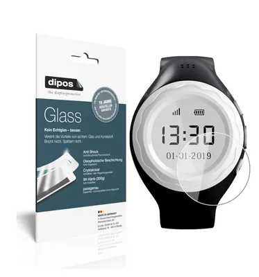 Produktbild von 2x Schutzfolie für Pingonaut Kidswatch 2019 - Anti-Shock 9H Folie dipos Glass Kunststoffglas