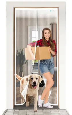 Obrázok produktu pre Magnetická sieť proti hmyzu na terasové a balkónové dvere, biela, 120 x 230 cm