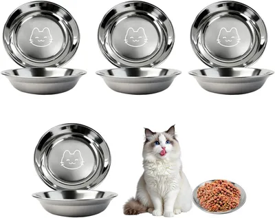 Obrázok produktu pre Misky set 6 kusov, 16 cm, nehrdzavejúca oceľ 304, pre domáce zvieratá