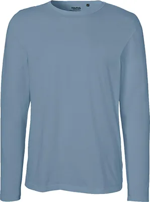 Immagine prodotto di Neutral O61050 | Maglietta a maniche lunghe da uomo / 100% cotone equosolidale - Colore: Dusty Indigo - Taglia: M