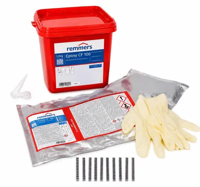 Immagine prodotto di REMMERS Kit di resina epossidica per la riparazione di crepe, trasparente, per massetti e calcestruzzo