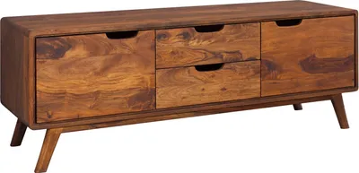 Image de MASSIVMOEBEL24 | Buffet 134x40 Palissandre laqué Noisette MALMÖ 2 #102