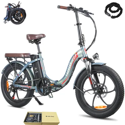 Produktbild von Elektrofahrrad 20 zoll Rostfreie Aluminiumlegierung 36 V 18 Ah 648 Wh bis zu 120 - 150 km Wasserdicht IPX5 Pedelec klapprad 7 Gang, Grün