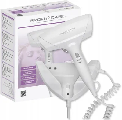 Obrázok produktu pre Fén do hotela, 1800 W, na montáž na stenu, s držiakom a 2-metrovým káblom, značka PROFICARE