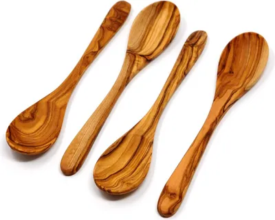 Produktbild von Famanu Holzlöffel aus hochwertigem Olivenholz - Set mit 4 Löffeln