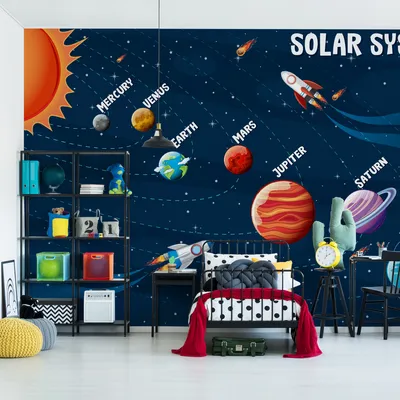 Produktbild von Muralo XXL Selbstklebende FOTOTAPETE Sonne PLANETEN Aufschriften (B) 315 cm x (H) 210 cm Tapete Wandtapete WOHNZIMMER SCHLAFZIMMER 4456