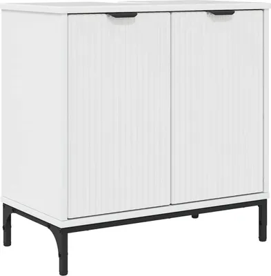 Zdjęcie produktu dla Szafka pod umywalkę Biały na wysoki połysk 60.5 x 33.5 x 61 cm