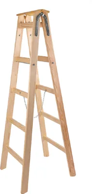 Produktbild von Leiter 2x5 Sprossen Holzleiter  + Plattform