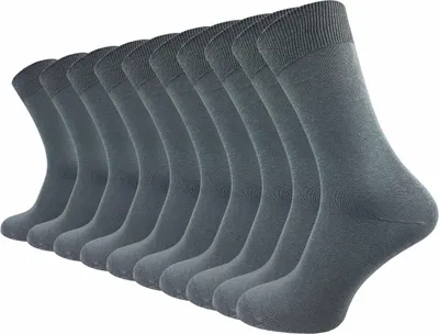 Produktbild von Gawilo  100% Baumwolle Socken (10 Paar) | Komfortbund venenfreundlich | Herren & Damen, Dunkelgrau / 35 - 38