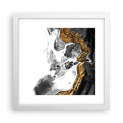 Produktbild von Gerahmtes Poster - Weißer Rahmen - Abstraktion verschüttet Kontrast - 30x30 cm - Wand Bild - Wanddeko - Wandbilder - Kunstposter - Wandposter - Bilderrahmen - Bilder - Kunstdruck - P2WAC30x30-4498