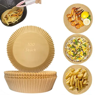 Airfryer-Backpapier, antihaft, 100 Stück, Einweg