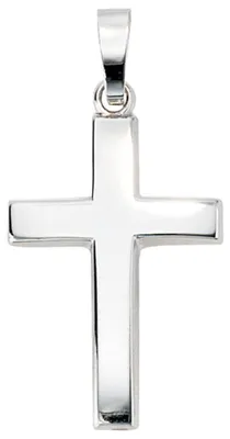 Produktbild von Anhänger Goldanhänger Kreuz aus 585 Weißgold schlicht Halsschmuck Uni