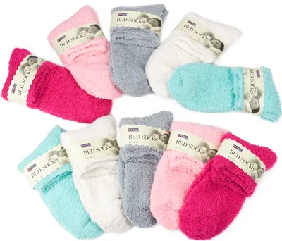 Produktbild von BRUBAKER 10 párov Bedsocks Ponožky do postele - Nadýchané ponožky - Plyšové ponožky veľkosť 36-41