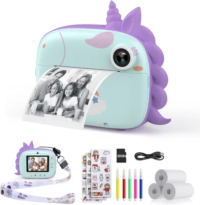 Obrázek produktu pro HiMont Dětský instantní fotoaparát s okamžitým tiskem | 20 MP kamera