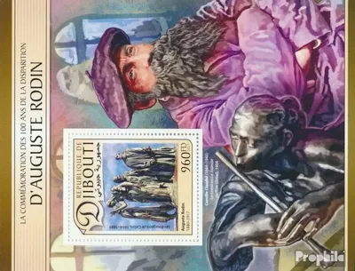 Produktbild von Briefmarken Dschibuti 2017 Mi Block 608 (kompl. Ausg.) postfrisch August Rodin