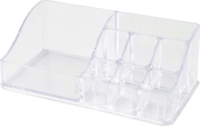 Produktbild von Fackelmann Make-Up-Organizer aus transparentem Kunststoff mit 8 Fächern  Ideal für Kosmetik und Accessoires