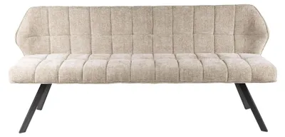Image de Canapé de salle à manger FURNLUX Raster écru et noir 180 cm / Couleur principale : beige / Dimensions : 180 x 81 x 58 cm