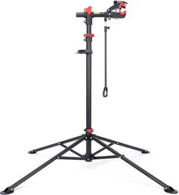 Produktbild von Ibenzoa® Fahrrad-Montageständer (bis 30 kg) – faltbarer Reparaturständer mit Werkzeughalter & magnetischer Ablage, drehbar, für MTB und Rennrad