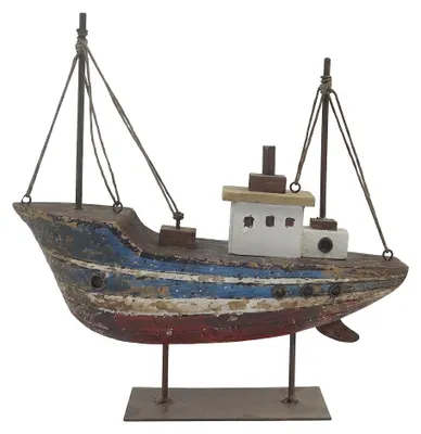 Productafbeelding van Clayre & Eef Decoratie modelboot, bruin, hout