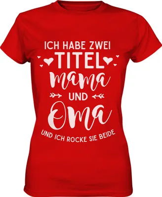 Produktbild von Mama und Oma Damen Premium T-Shirt – Red / L