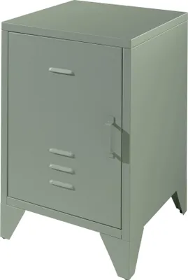 Produktbild von Nachtkommode Kay 40x40x60 Nachtkonsole Industrial Design Metall Grün
