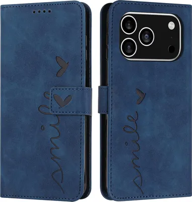 Produktbild von iPhone 17 Pro Hülle - Coverup Smile Klapphülle - Blau