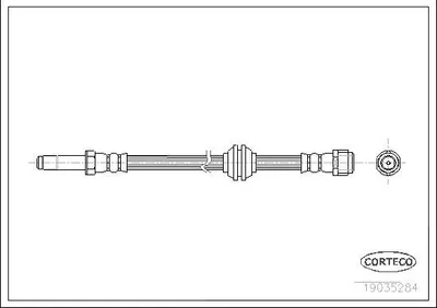 Produktbild von CORTECO 19035284 Bremsschlauch Vorne passend für MERCEDES-BENZ VIANO (W639) VITO Bus (W639) VITO / MIXTO Kasten (W639)