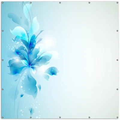 Produktbild von Wallario XXL Outdoor-Poster für Garten oder Balkon, Motiv Blaues Blumenbuket, in ca. 200 x 200 cm