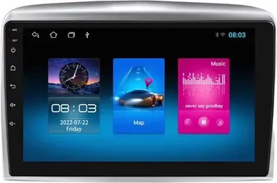 Produktbild von Autoradio mit Bluetooth und CarPlay für Lancia Ypsilon (2006–2011) – Kompatibel mit Apple und Android – Stereoanlage mit Navigation – Navigationssystem – 1 GB/16 GB Speicher – 9"-Display