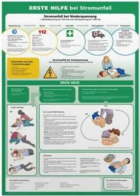 Produktbild von Poster "Erste Hilfe bei Stromunfall"