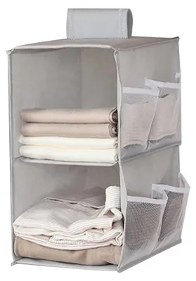 Hängender Kleiderschrank-Organizer, 2 Fächer, Oxford-Stoff, 30x22,5x40 cm