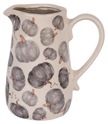 Immagine prodotto di Brocca decorativa Clayre & Eef 16x12x18 cm Zucca in Vetroceramica grigio beige