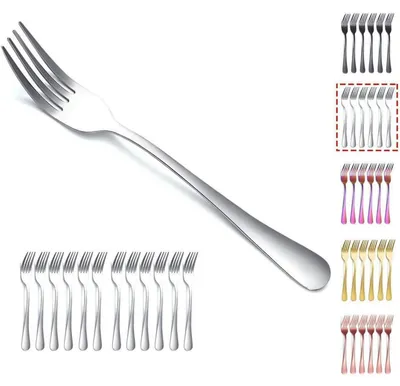 Productafbeelding van Tafelvorken, roestvrij staal, 12 stuks, 20,8 cm, zilverkleurig, vaatwasmachinebestendig