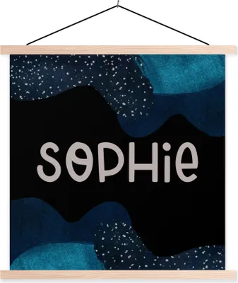 Produktbild von MuchoWow® Textilposter Sophie - Pastell - Mädchen 60x60 cm mit holzfarbenen Rahmen - Wanddekoration