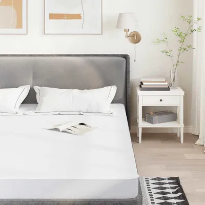 Image de vidaXL Protège-matelas Blanc 90x220 cm Imperméable à l'eau