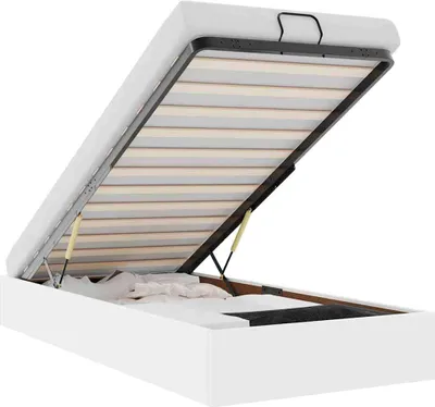 Obrázok produktu pre vidaXL Osmanská posteľ bez matraca biela 90x200 cm Imitácia kože