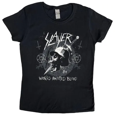 Obrázek produktu pro Slayer Dagger Skull Black M Dámské Tričko