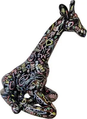 XXL Luxus Designer Garten Terrassen Wohnzimmer Deko Skulptur Figur Giraffe XXL Luxury Designer Garden Terrace Living Room Decorative Sculpture Figure Giraffe