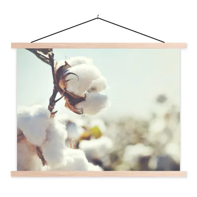 Produktbild von MuchoWow® Textilposter Pflanzen - Blume - Zweig - Natur 40x30 cm mit holzfarbenen Rahmen - Bilder