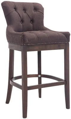 Produktbild von CLP Barhocker Lakewood Stoff, Antik dunkel braun