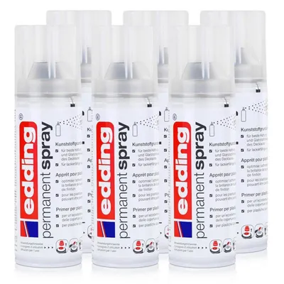 Produktbild von edding Permanent Spray Kunststoffgrundierung 200ml (6er Pack)